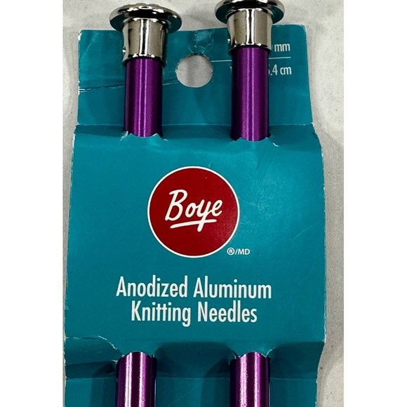 Boye Aluminum Single Point Knitting Needles Size US 11 10 Inch Purple New - Picture 3 of 6